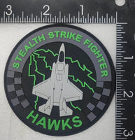 Official VMFA-533 Hawks F-35 black & glow PVC Shoulder Patch
