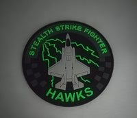 Official VMFA-533 Hawks F-35 black & glow PVC Shoulder Patch