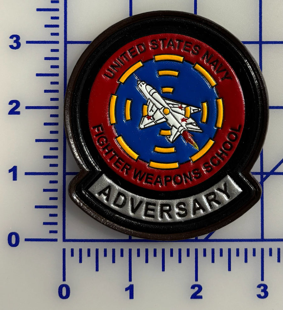 Officially Licensed US Navy Fighter Weapons School Top Gun Adversary Leather Patch