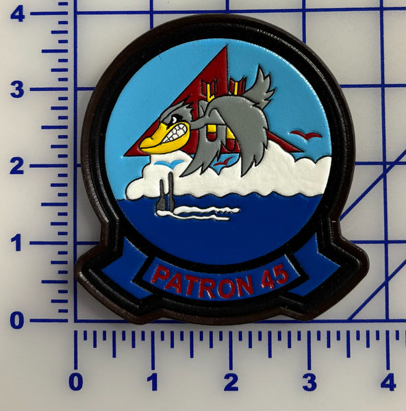 Officially Licensed US Navy VP-45 Pelicans Leather Squadron Patch