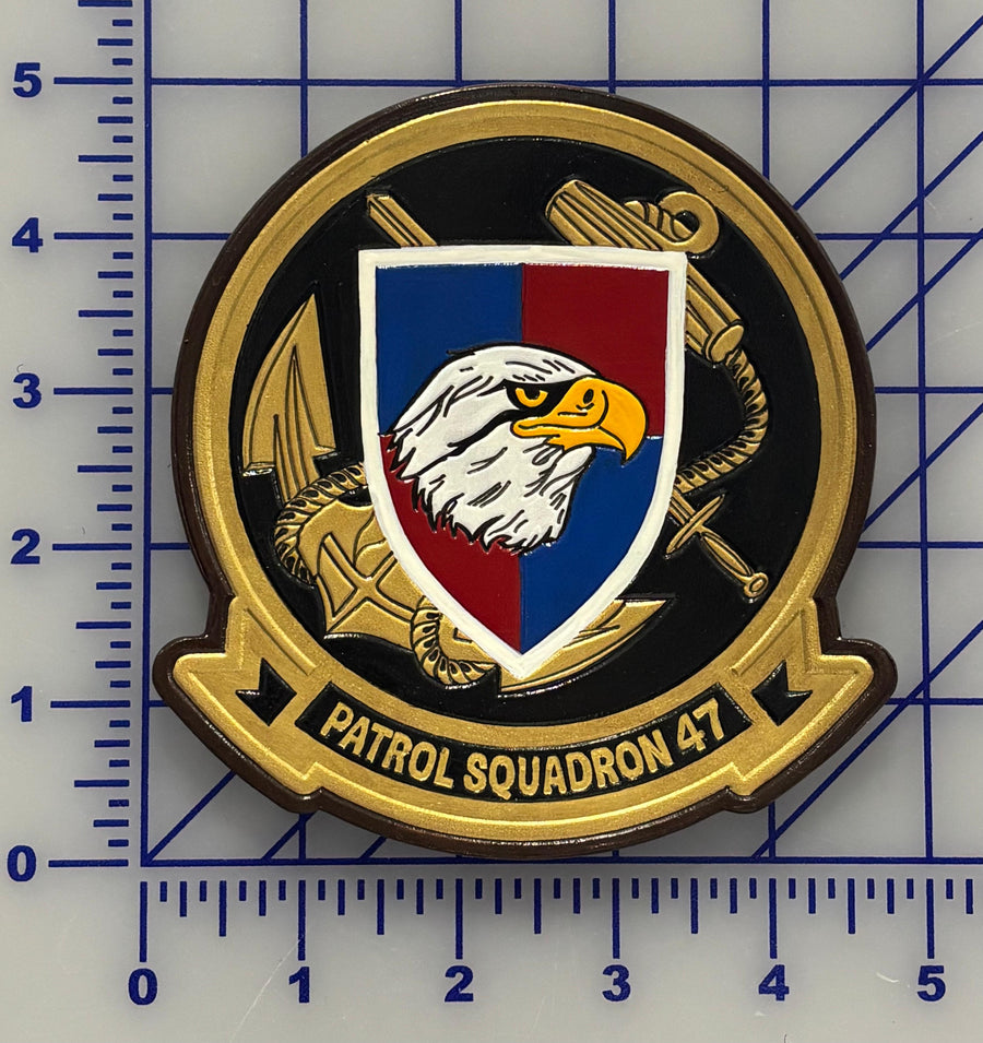 Officially Licensed US Navy VP-47 Golden Swordsmen Leather Patches