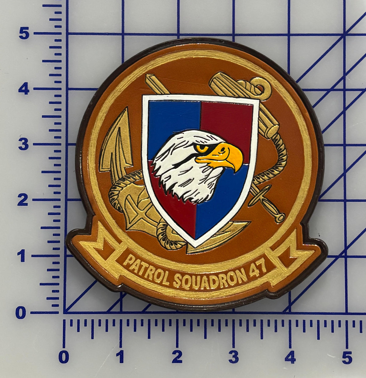 Officially Licensed US Navy VP-47 Golden Swordsmen Leather Patches