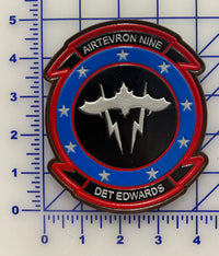 Officially Licensed US Navy VX-9 Vampires Det Edwards Leather Patches