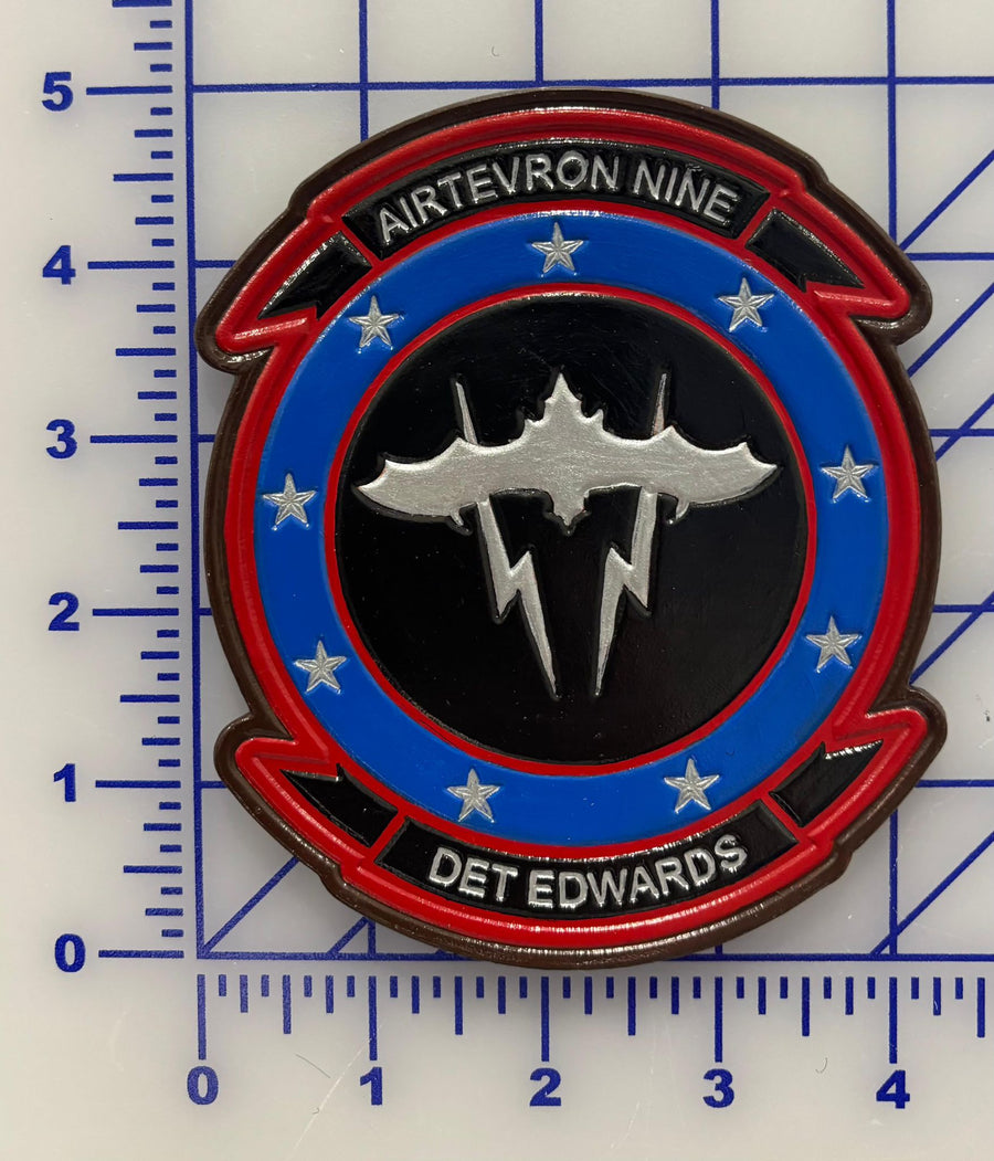 Officially Licensed US Navy VX-9 Vampires Det Edwards Leather Patches