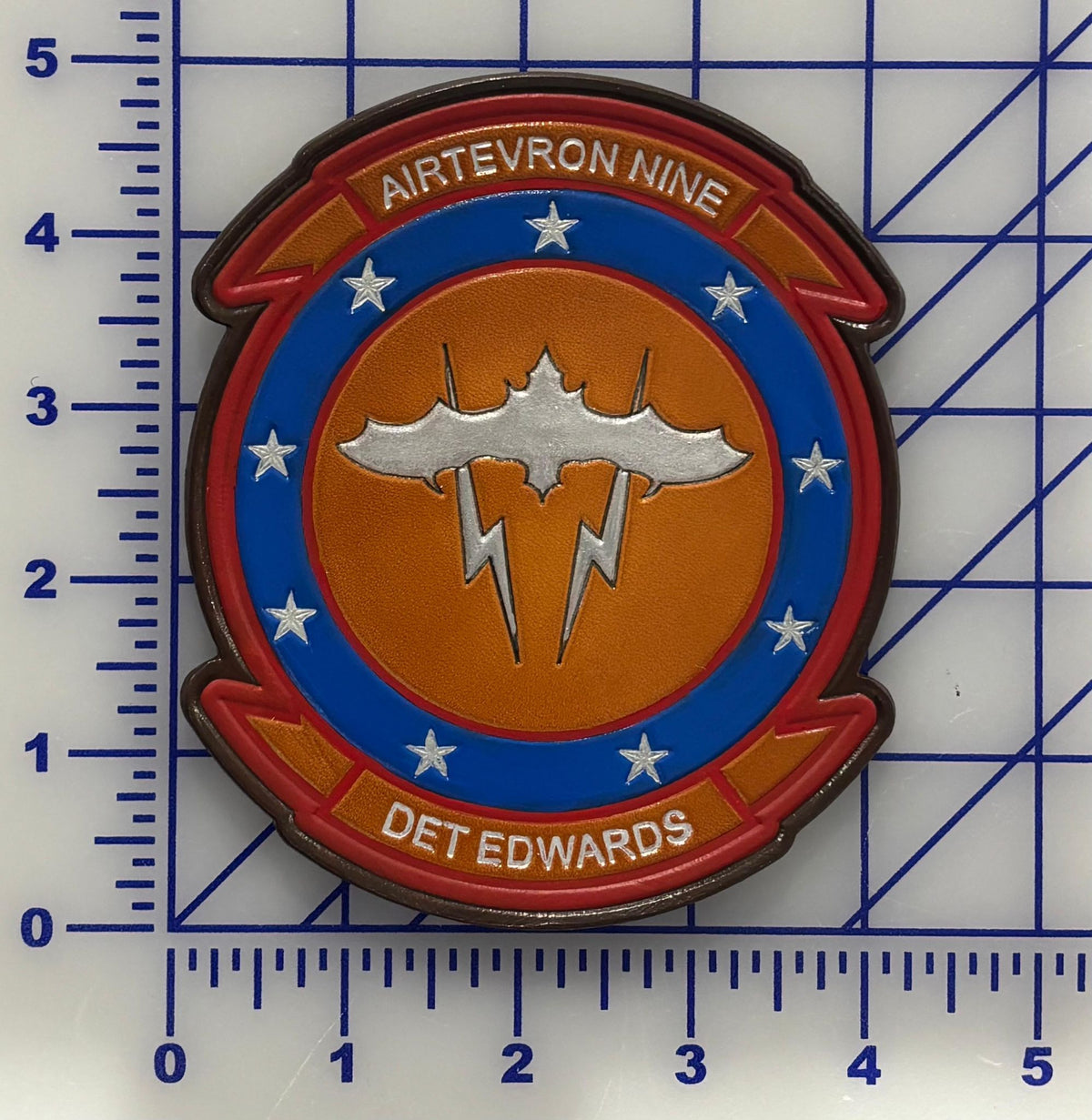 Officially Licensed US Navy VX-9 Vampires Det Edwards Leather Patches