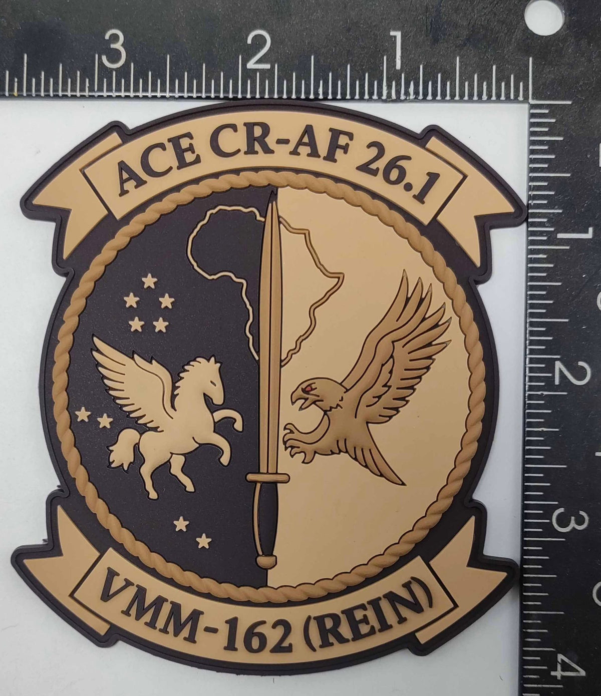 Officially Licensed USMC VMM-162 Golden Eagles 26.1 REIN Patch