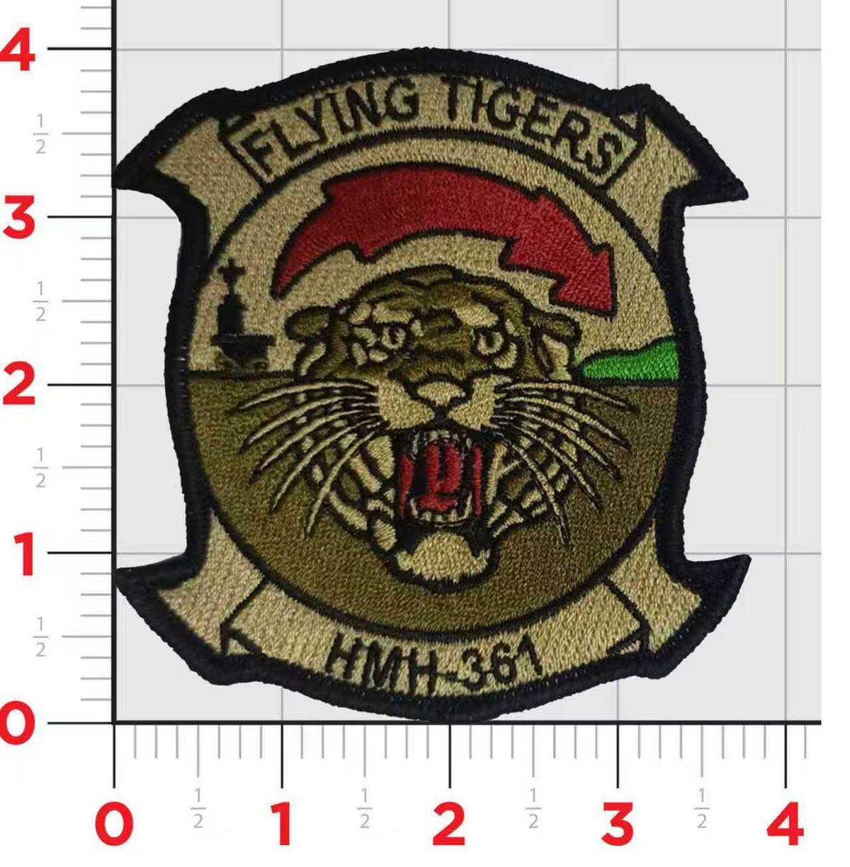 Officially Licensed USMC HMH-361 Flying Tigers Current Yellow Eyes Patches