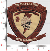 Officially Licensed USMC 2nd Battalion 9th Marines Hell in a Helmet Patch