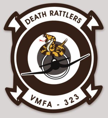 Officially Licensed USMC VMFA-323 Death Rattlers Squadron Sticker