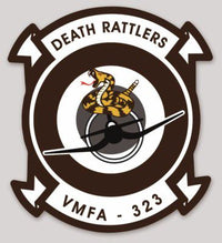 Officially Licensed USMC VMFA-323 Death Rattlers Squadron Sticker