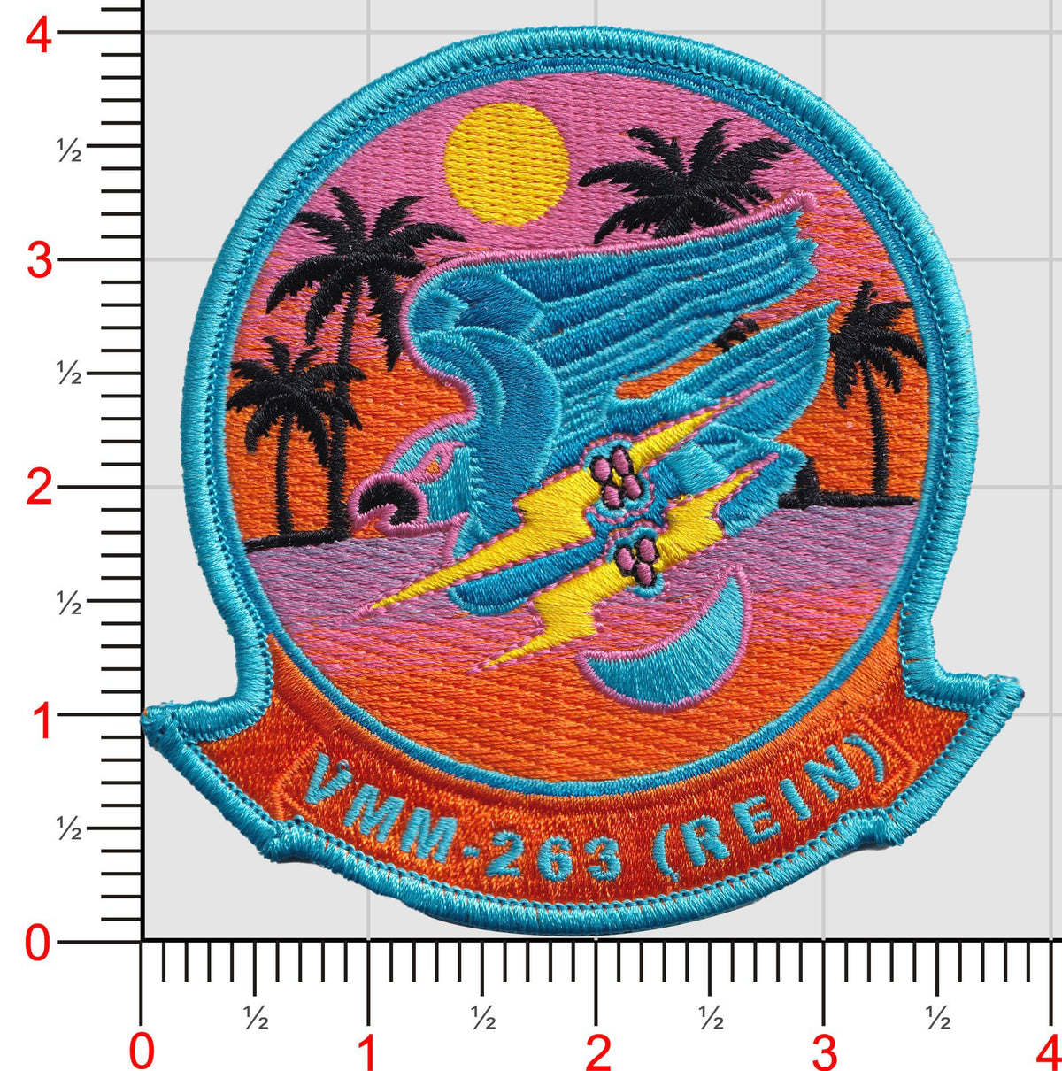 Official VMM-263 Thunder Chickens Miami Vice REIN Patches