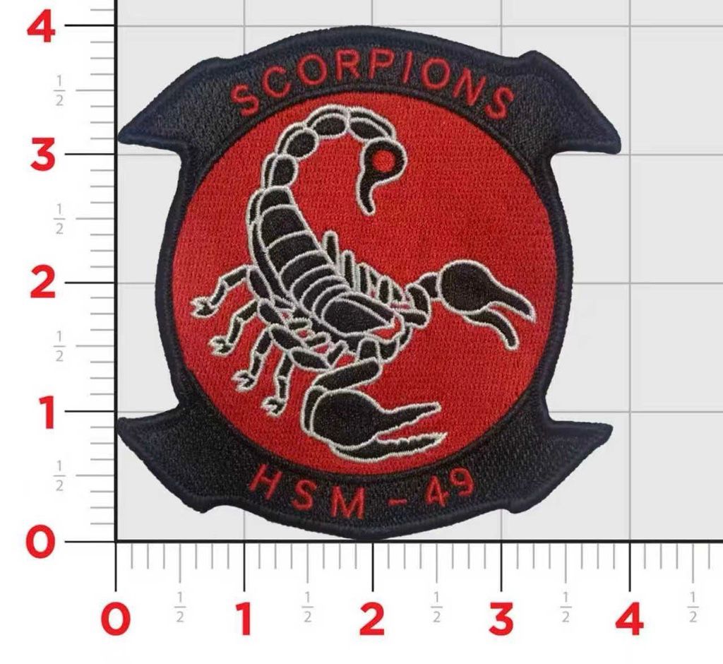 Officially Licensed US Navy HSM-49 Scorpions Squadron Patches