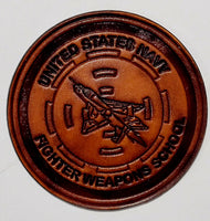 Officially Licensed US Navy Fighter Weapons School Leather Patch