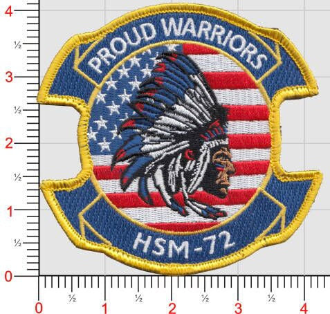 Official US Navy HSM-72 US Flag Patches