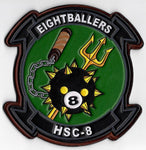 Officially Licensed US Navy HSC-8 Eightballers Leather Patch