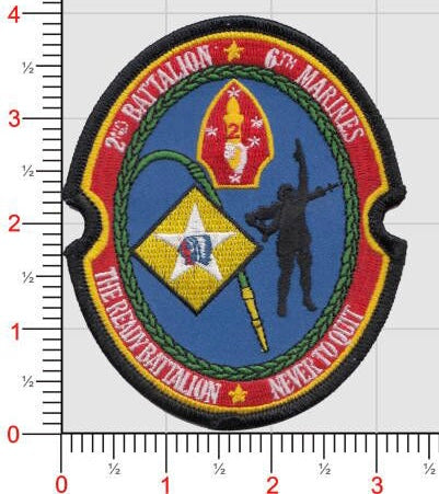 Officially Licensed USMC 2nd Bn 6th Marines The Ready Battalion Patch