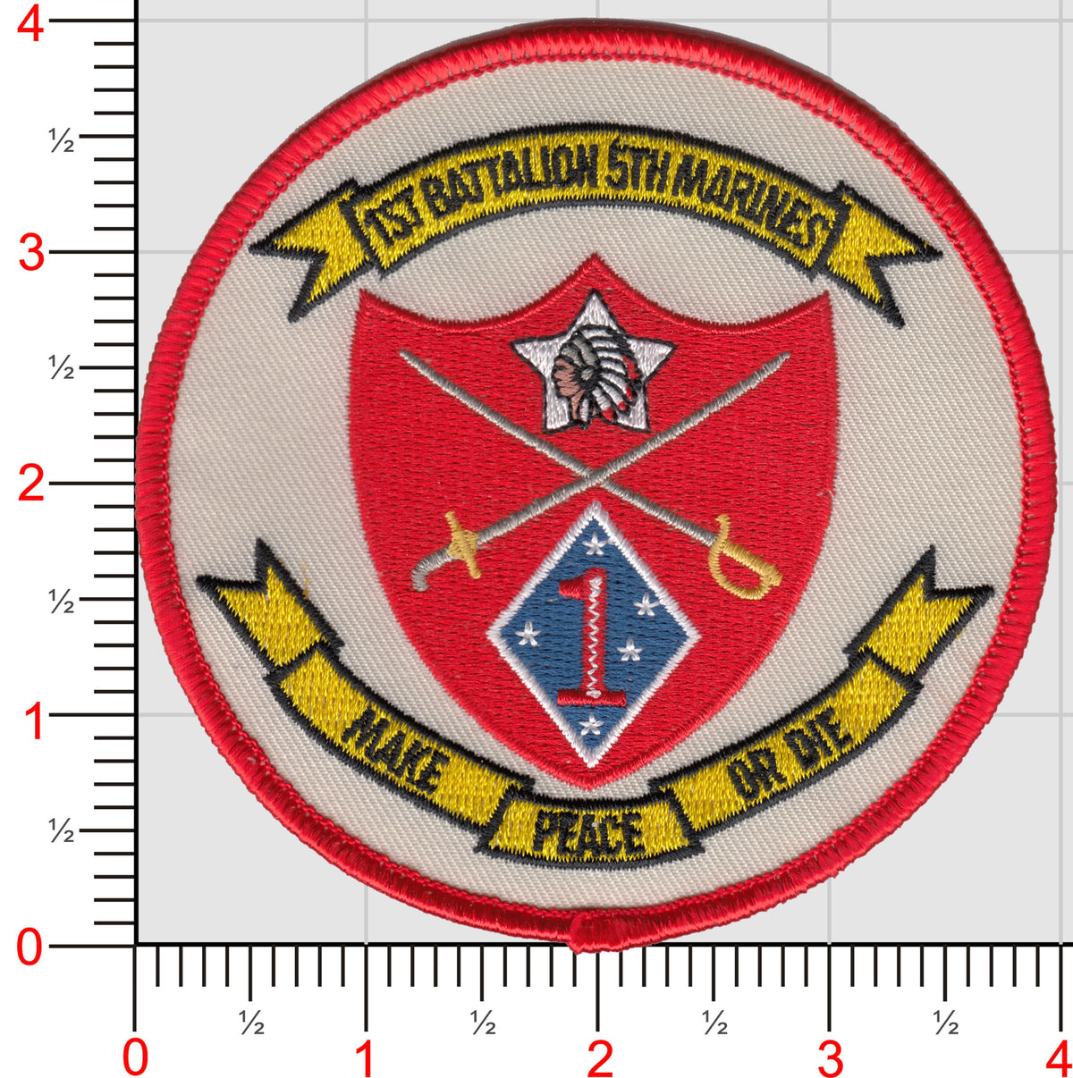 Officially Licensed USMC 1st Bn 5th Marines Geronimo Patch