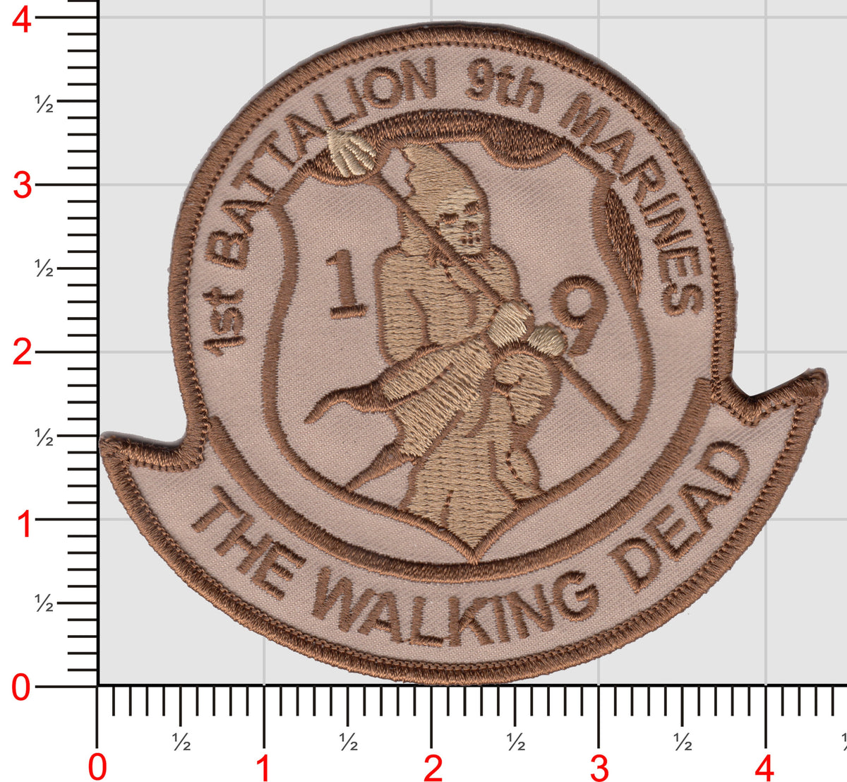 Officially Licensed USMC 1st Bn 9th Marines Walking Dead Patch