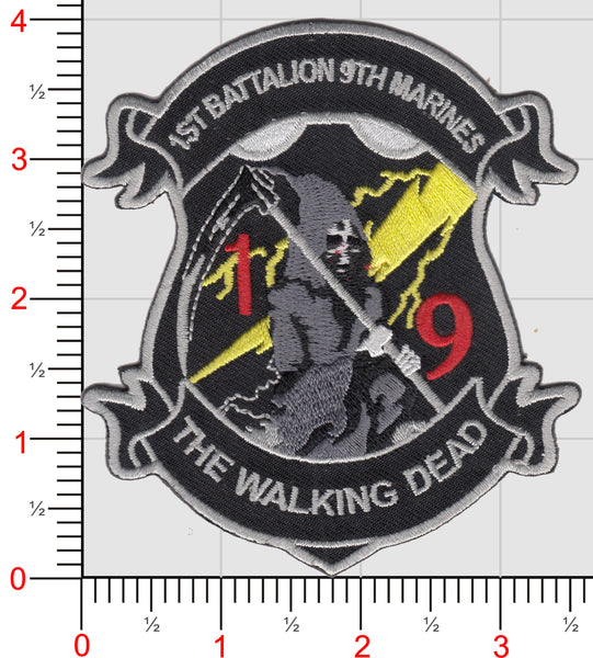 Officially Licensed USMC 1st Bn 9th Marines Walking Dead Patch