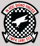 Officially Licensed USMC VMFA(AW)-533 Hawks Sticker