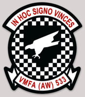 Officially Licensed USMC VMFA(AW)-533 Hawks Sticker