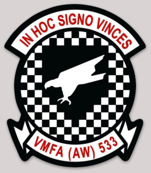 Officially Licensed USMC VMFA(AW)-533 Hawks Sticker