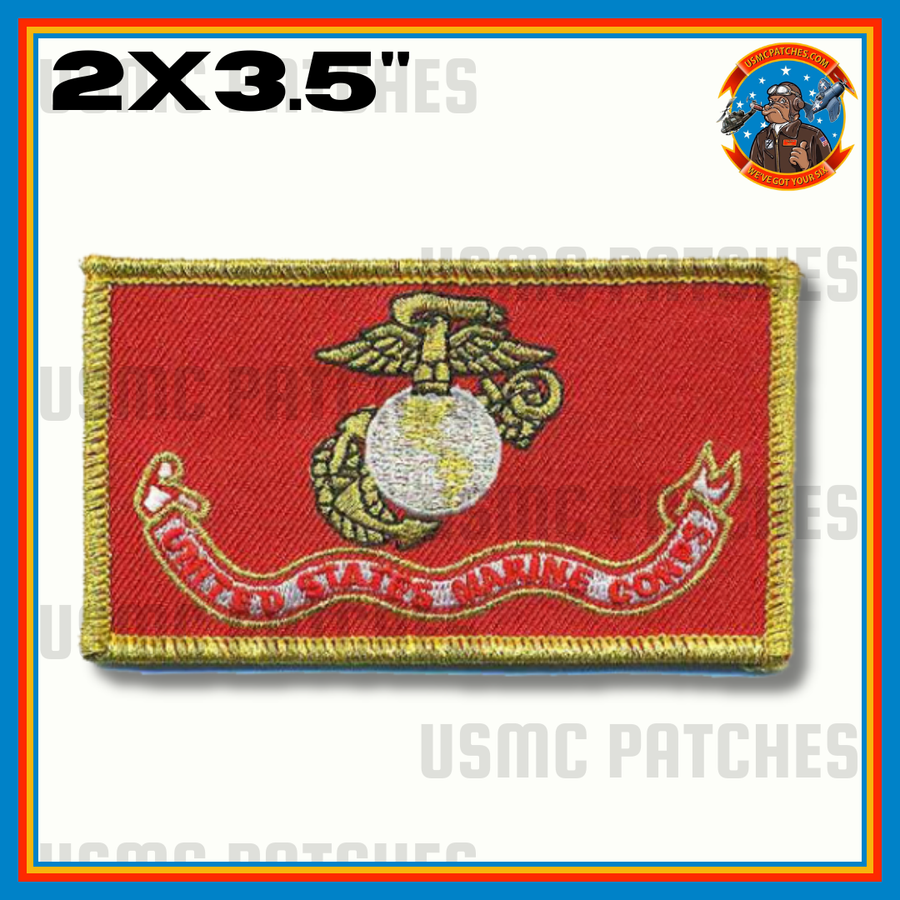Officially Licensed USMC EGA Flag Hat Patch