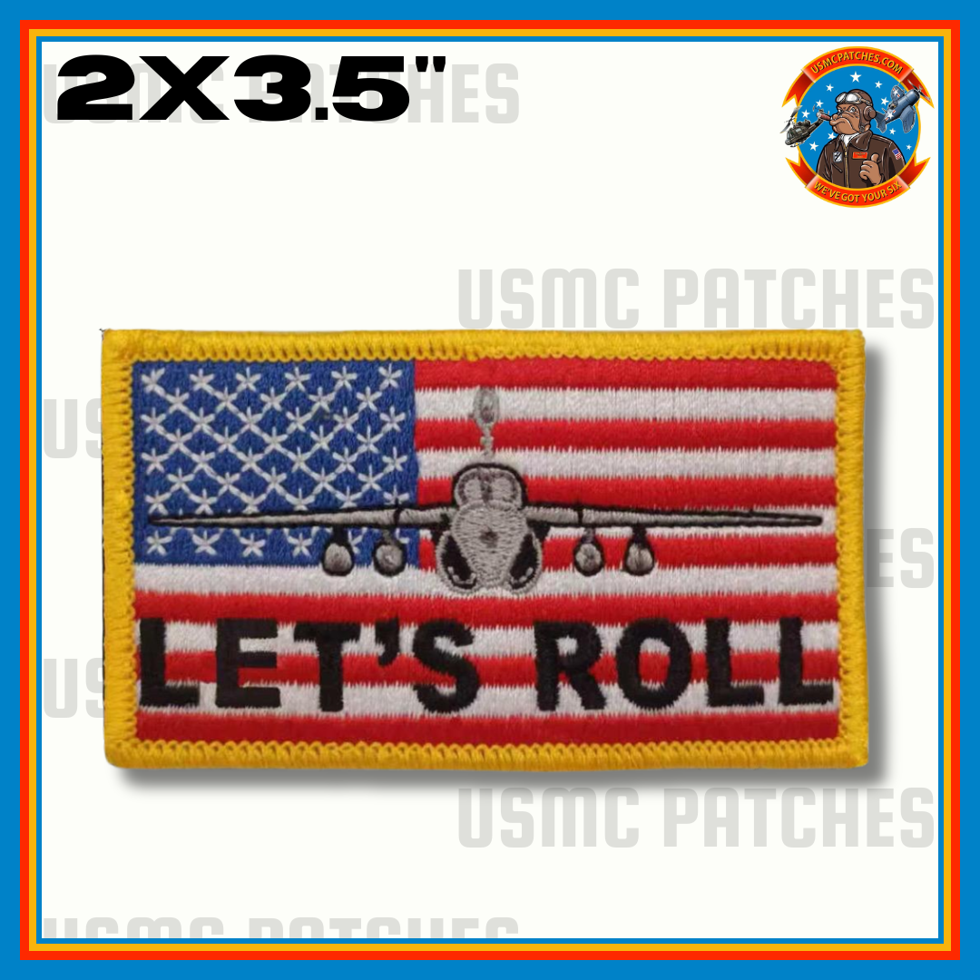 Official VAQ-141 EA-6 Prowler Let's Roll US Flag Patch