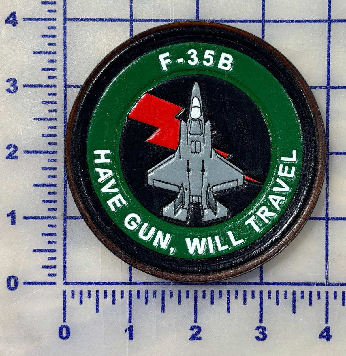 Official VMFA-121 Green Knights F-35B Leather Patches