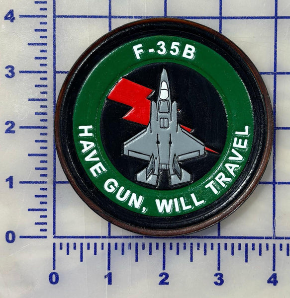 Official VMFA-121 Green Knights F-35B Leather Patches