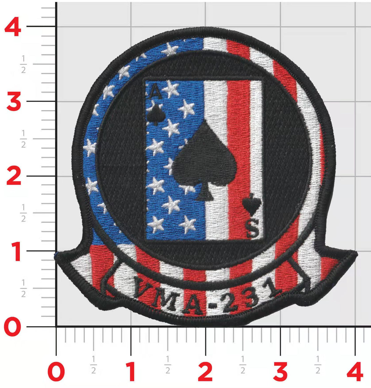 Officially Licensed USMC VMA-231 Ace of Spades 4th of July Patch