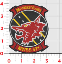 Officially Licensed USMC MWSS-471 Red Wolves Patches