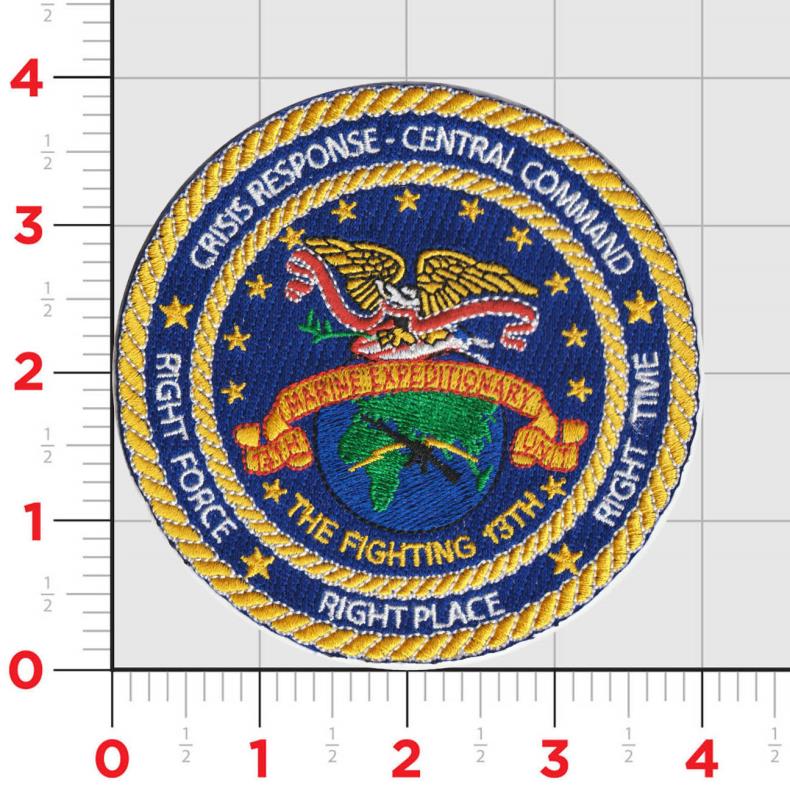 Officially Licensed USMC 13th MEU Crisis Response Command Patch