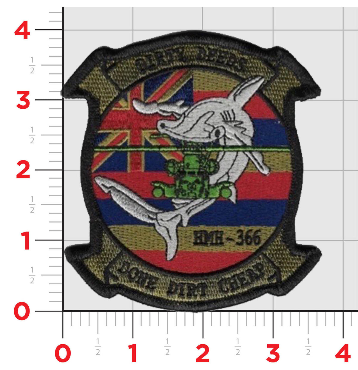 Official HMH-366 Hammerheads Dirty Deeds Patch