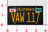 VAW-117 Wallbangers License Plate Flag Patches