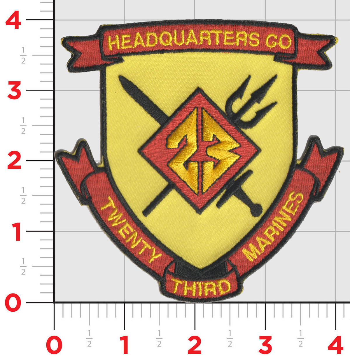 Officially Licensed USMC HQ Company 23rd Marine Regiment Patch