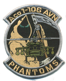 Official US Army A Co 1-106 AVN Phantoms Patches