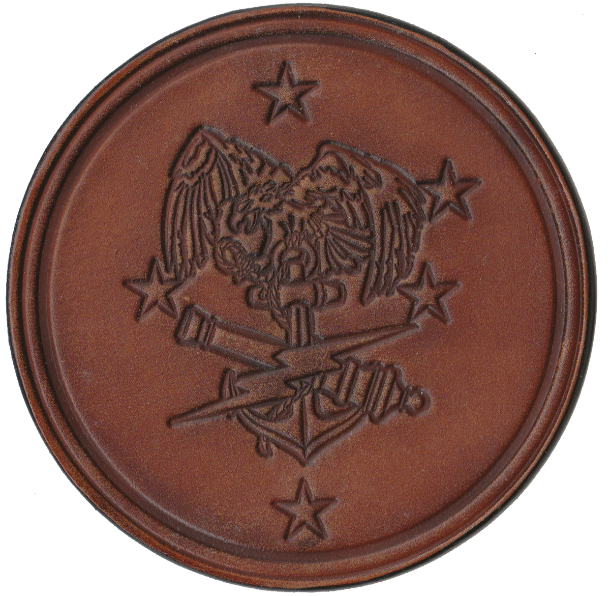 Officially Licensed 1st Bn 11th Marines Fire Support 1/11 Hand Painted Leather Patch
