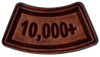 10000+ Flight Hours Leather Tab Patch/ Antique
