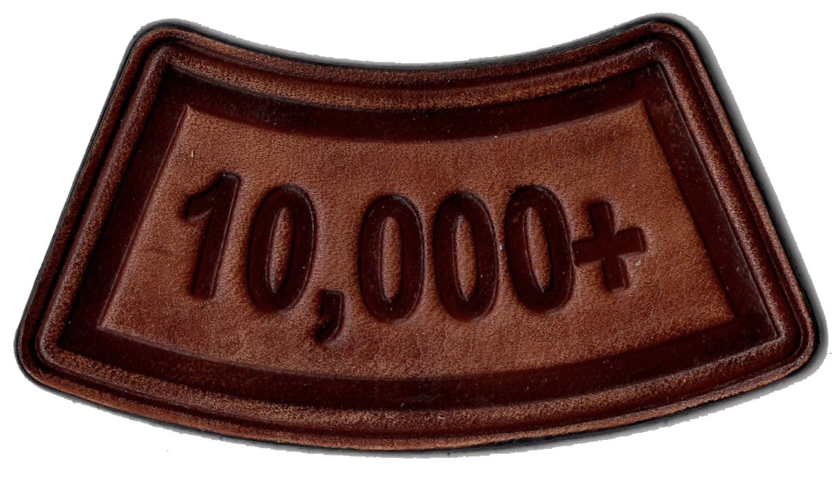 Flight Hours Leather Tab Patches