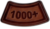 1000+ Flight Hours Leather Tab Patch / Antique