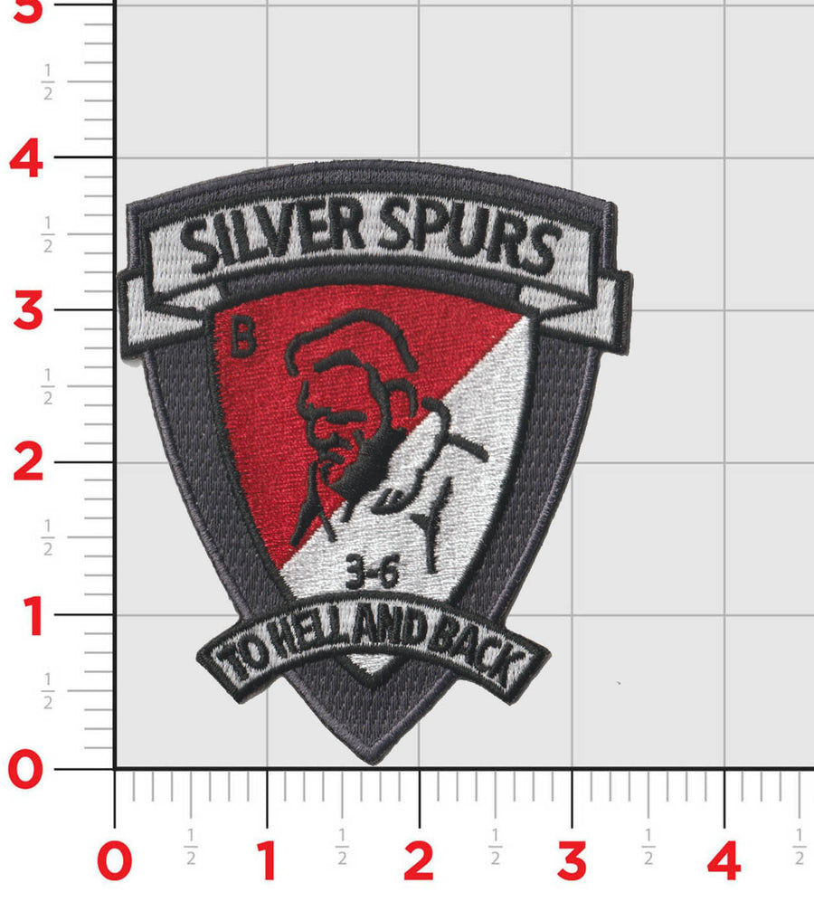 US Army B Troop 3/6 Cav Silver Spurs Patch (3/6)