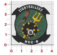 Officially Licensed US Navy HSC-8 Eightballers Squadron Patches