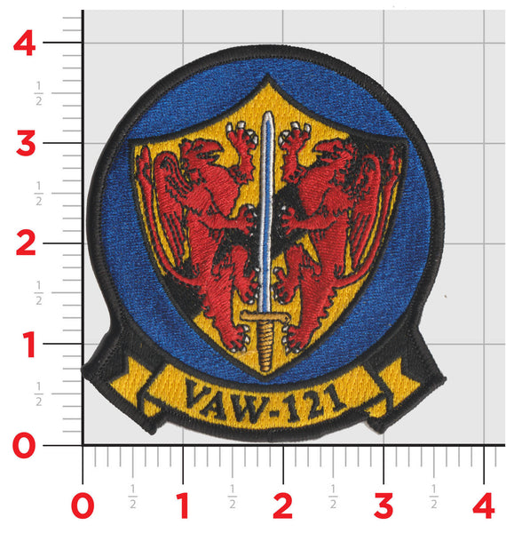 Officially Licensed US Navy VAW-121 Blue Tails Squadron Patch