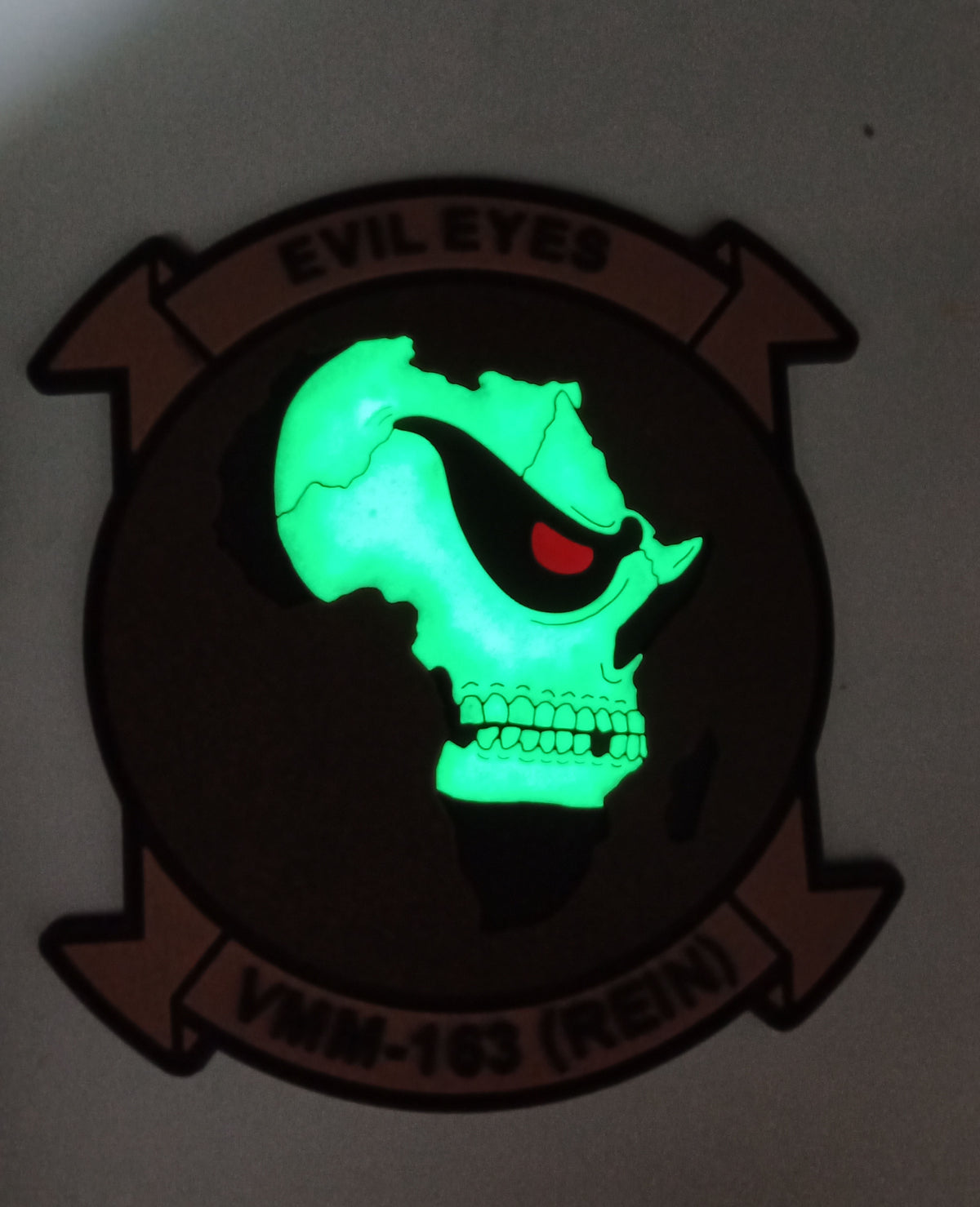 Officially Licensed USMC VMM-163 (REIN) Evil Eyes Africa PVC Patches