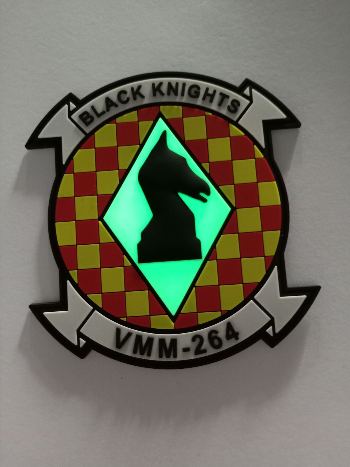 Officially Licensed USMC VMM-264 Black Knights PVC Squadron Patch