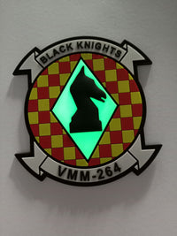 Officially Licensed USMC VMM-264 Black Knights PVC Squadron Patch