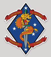 Officially Licensed USMC 1st Battalion 4th Marines Sticker