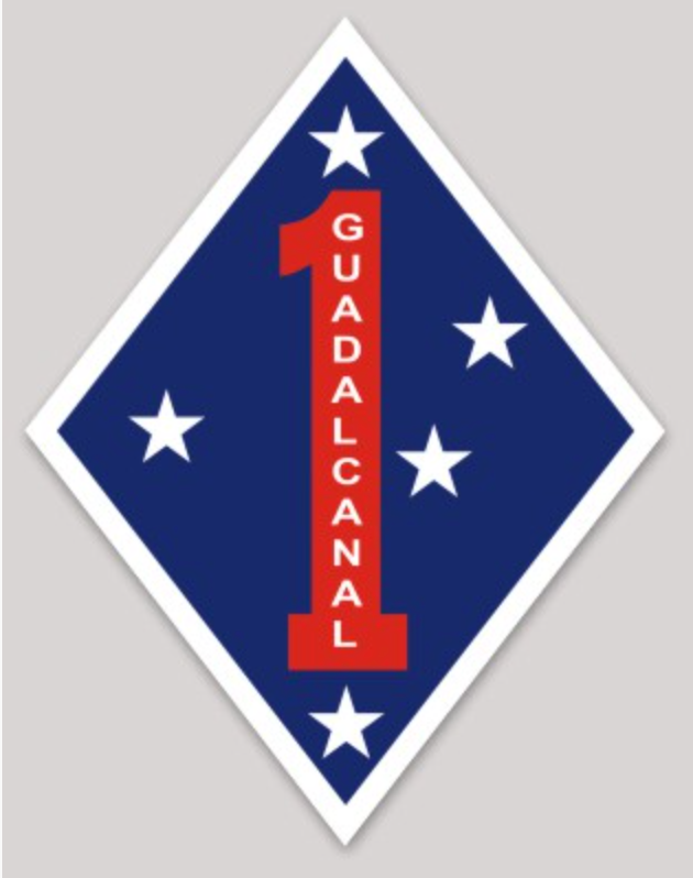 Officially Licensed 1st Marine Division Sticker