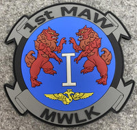 Officially Licensed USMC 1st Marine Air Wing PVC Patch